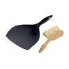 Home Essentials Matte Black Dustpan & Bamboo Brush Set