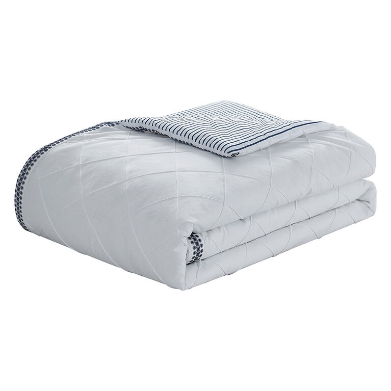 Beco Home Pintuck 3Pc Double/Queen Comforter Set