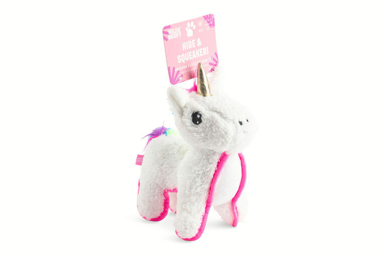 W&W 8" Unicorn Plush Squeaker Toy