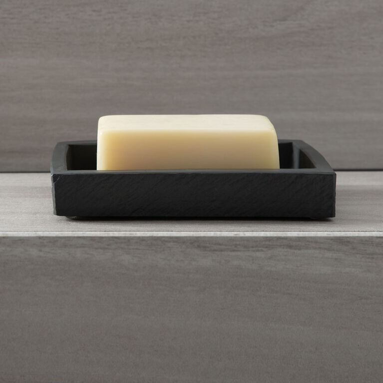 Moda At Home Yukon Soap Dish Resin Drk. Grey