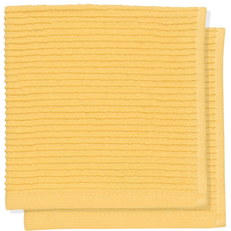 Ripple Lemon Yellow Dishcloths Set of 2