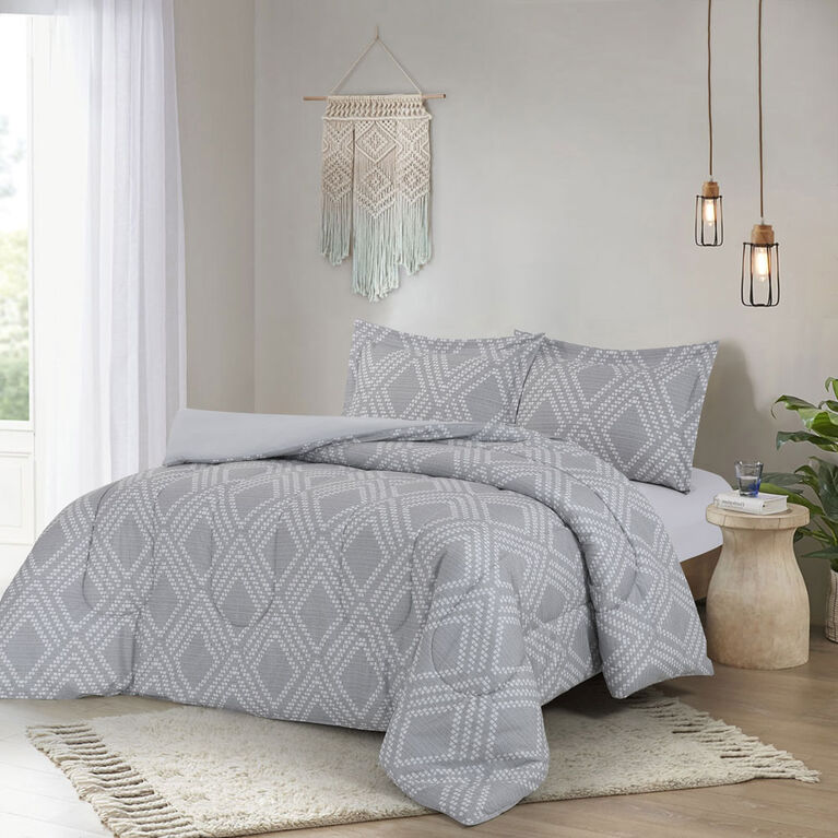Swift Home - Printed Comforter Set Double/Queen Dot Geo