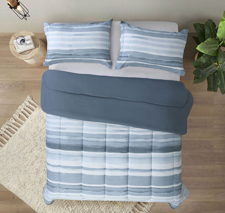 Swift Home - Printed Comforter Set Twin Waterstripe