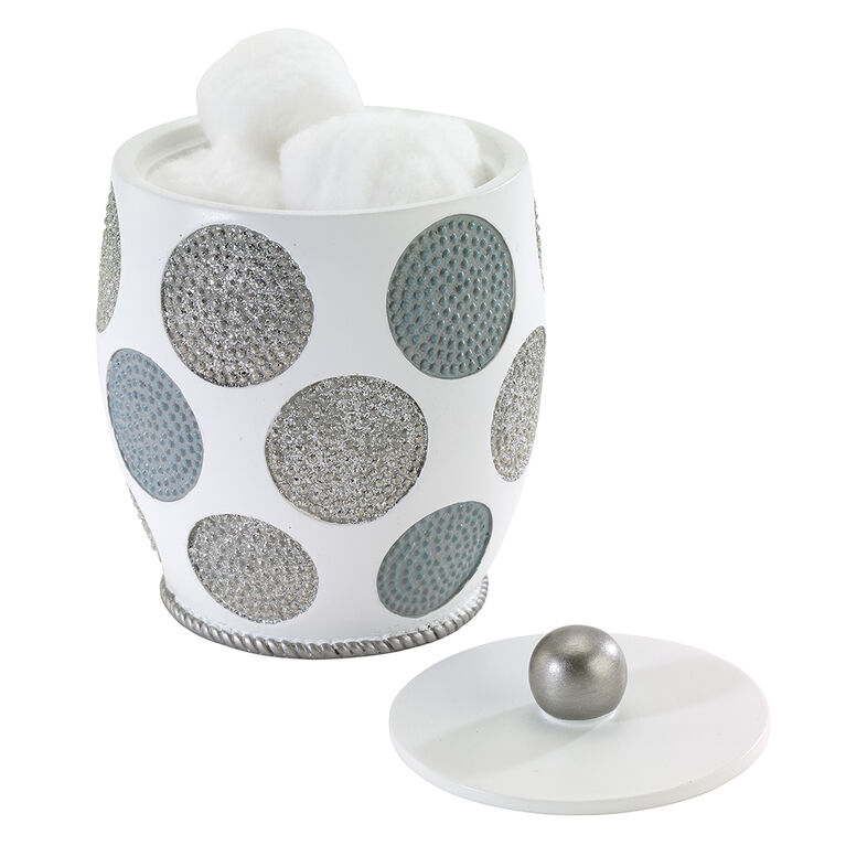 Avanti Linens Dotted Circle White Jar