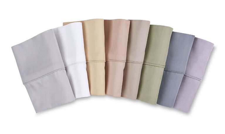 Luxor King Pillow Cases, 400 Thread Count 100% Egyptian Cotton Set of 2 Pillowcases, Oyster