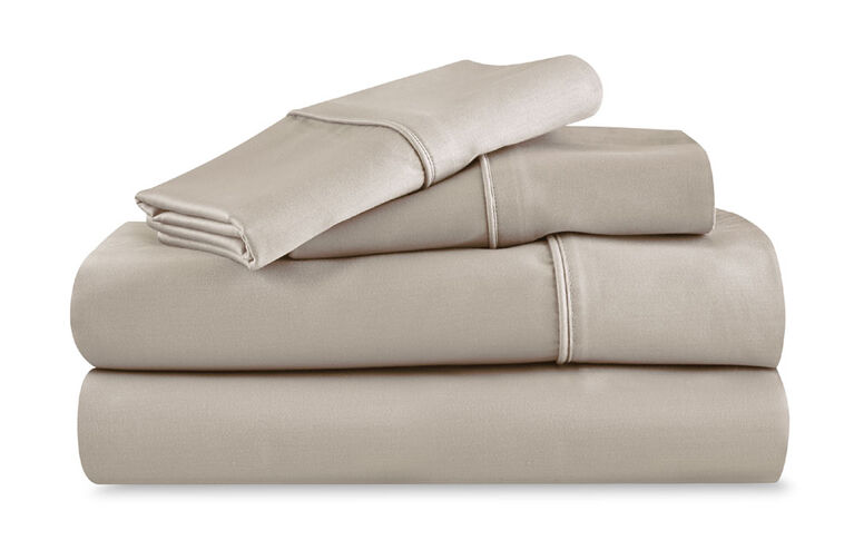 Luxor Twin Sheet Set, 400 Thread Count 100% Egyptian Cotton Sheet Set, Silver