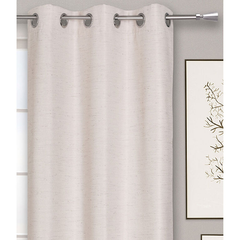 S&CO Linen Look Blackout Curtain Natural 84