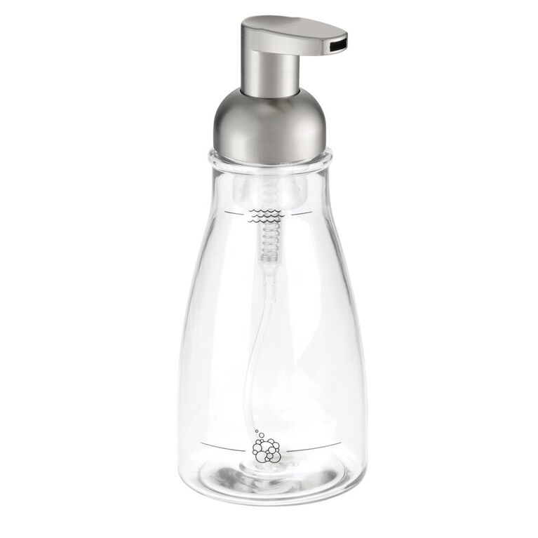 iDesign Foaming Soap Pump Clear/Brushed Nickel