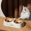 VOOCOO Wave Elevated Pet Food & Water Bowl Duo, Detachable Bowls, Perfect for Dogs & Cats, Ergonomic Elevated Stand.