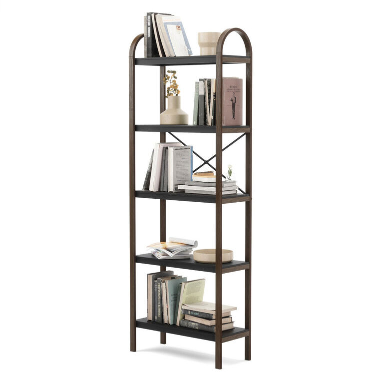 Umbra Bellwood Freestand Shelf 5 Tier Blk/Wal