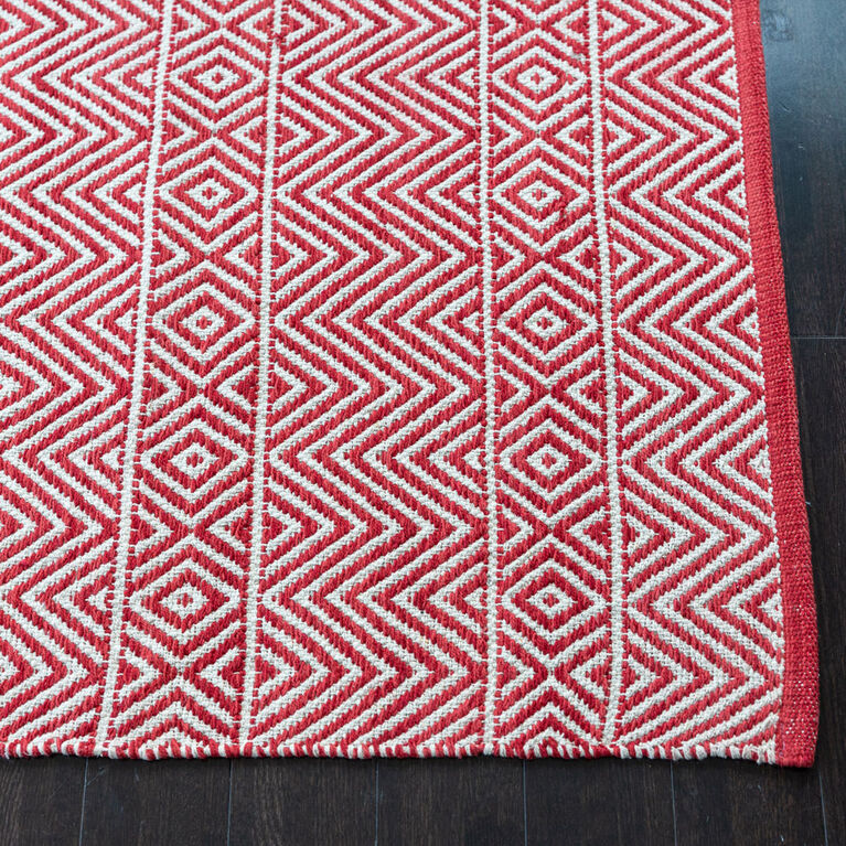 Fabstyles Herringbone rug red