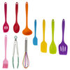 Luciano Gourmet 10-Piece Silicone Cooking & Baking Kitchen Utensil Set, Multicolour