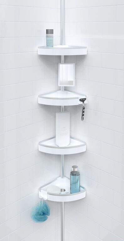 HiRISE 4 Tension Shower Caddy In White