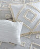 Swift Home - Washed Cotton Jacquard 5pcs Comforter Set - Double/Queen Light Grey