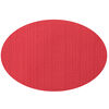 Harman Linnea Rib Oval Vinyl Placemat 13x18" Red