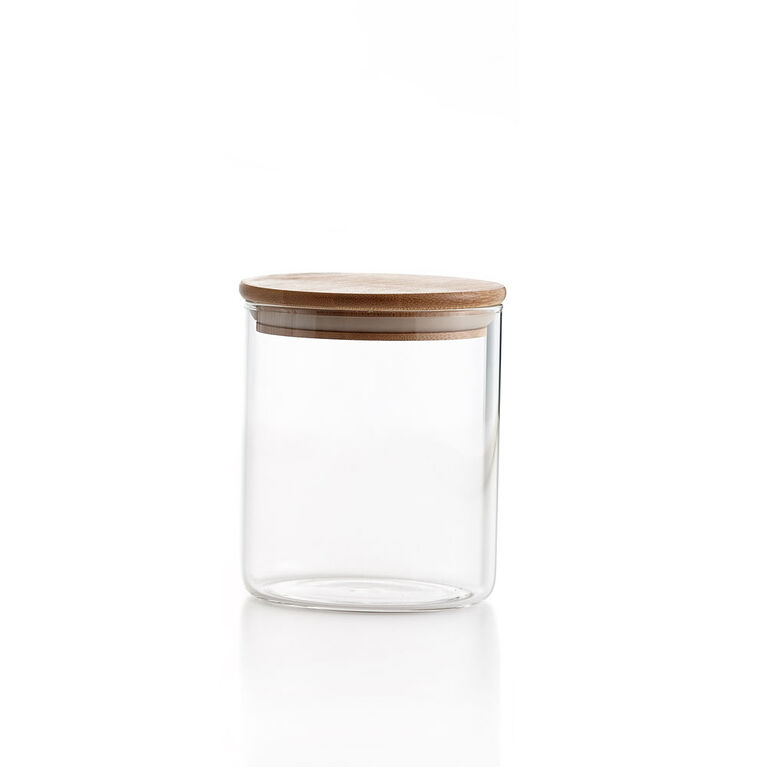 S&CO Safdie Glass Jar Bamboo Lid 650Ml