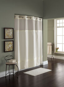 Hookless Escape Shower Curtain, 71X74"Ivory
