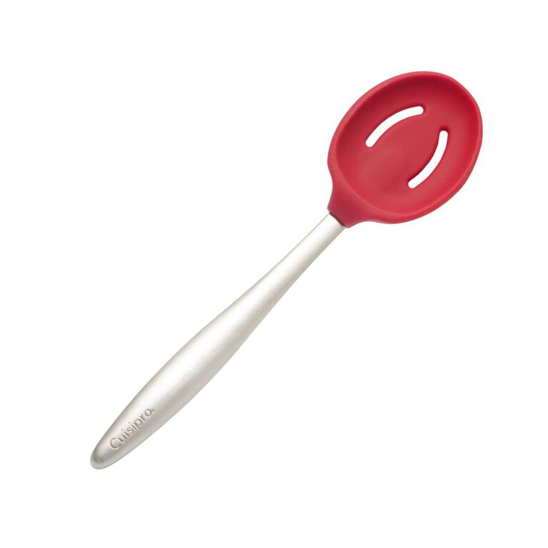 Cuisipro Piccolo Silicone Slotted Spoon, Red