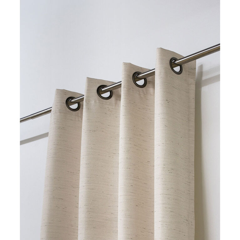 S&CO Linen Look Blackout Curtain Natural 84