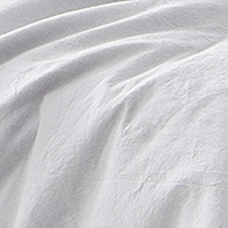Swift Home Double/Queen Duvet Cover Set - Prewashed Yarn Dyed Cotton, Ivory