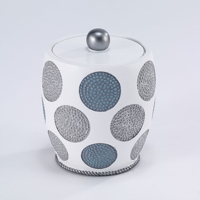 Avanti Linens Dotted Circle White Jar