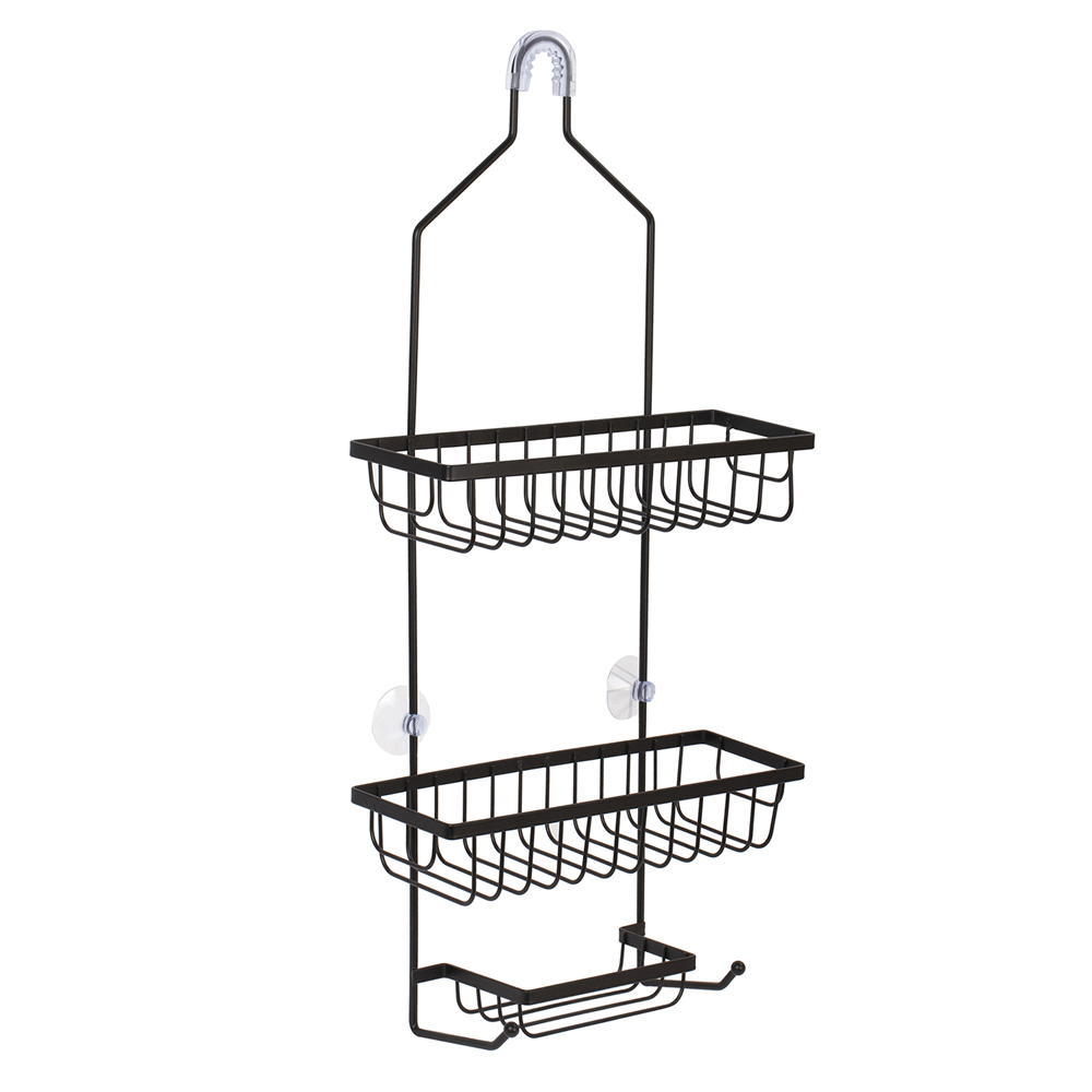 Bodico 2 Tier Hanging Shower Caddy 12l X 45w X 26h Matte Black Rooms Spaces Canada 0757